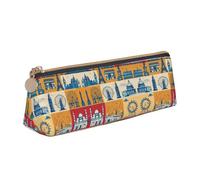 KAPPTYY I Love London School Trousse à crayons à grande ouverture, légère et spacieuse avec fermeture éclair, blanc, Taille unique, Organiseur de sac
