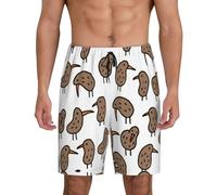 KAPPTYY Kiwi Birds Pantalon de pyjama pour homme en imitation coton ultra doux Imprimé oiseaux, Noir , M