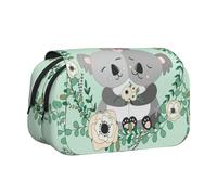 KAPPTYY Koala Trousse à crayons pour crayons, boîte de rangement pratique pour stylos aquarelle ou marqueurs, Noir , Taille unique, Organiseur de sac