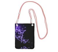 KAPPTYY Magnifique étui universel pour téléphone portable avec imprimé papillon violet, rose, Taille unique