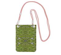 KAPPTYY Moss Stone Pavement Impression Mode Téléphone Portable Sac Universel Extérieur Téléphone Poche Gadget Poche Convient à Tout Téléphone Rose