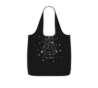 KAPPTYY Pizza Constellation Sac fourre-tout pliable réutilisable Sac d'épicerie compact et léger pour les trajets quotidiens