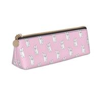 KAPPTYY Polar Bear Trousse à crayons à grande ouverture, légère et spacieuse avec fermeture éclair Motif ours polaire Rose, blanc, Taille unique, Organiseur de sac