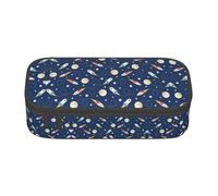 KAPPTYY Rocket in Space - Trousse à crayons originale haute capacité - Grande boîte à stylos - Organiseur portable et esthétique pour adultes, Noir , Taille unique, Organiseur de sac