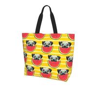 KAPPTYY Sac à bandoulière amusant avec imprimé pastèque pour femme, grand sac fourre-tout réutilisable, sac à main tendance pour voyage, shopping