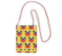 KAPPTYY Sac de téléphone portable universel pour l'extérieur avec impression pastèque - Convient pour tout téléphone - Rose