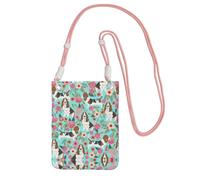 KAPPTYY Sac universel pour téléphone portable avec impression de chien drôle - Pochette pour téléphone portable - Pochette gadget - Convient à n'importe quel téléphone - Rose