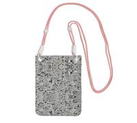 KAPPTYY Sac universel pour téléphone portable avec impression HD pour journal - Pour l'extérieur - Convient à n'importe quel téléphone - Rose