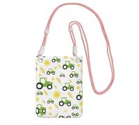 KAPPTYY Sac universel pour téléphone portable imprimé sur le thème de l'agriculture de tracteur - Pochette pour téléphone portable - Pour l'extérieur - Convient à n'importe quel téléphone - Rose