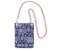 KAPPTYY Sac universel pour téléphone portable, motif éléphant bohème, pochette pour téléphone portable, poche gadget adaptée à n'importe quel téléphone