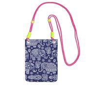 KAPPTYY Sac universel pour téléphone portable, motif éléphant bohème, pochette pour téléphone portable, poche gadget adaptée à n'importe quel téléphone