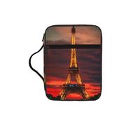 KAPPTYY Tower Paris Étui léger pour la Bible avec emplacements pour stylos et poches zippées Sac de rangement portable pour ordinateur portable et tablette