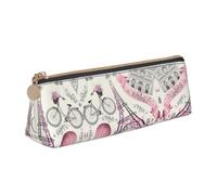 KAPPTYY Trousse à crayons à grande ouverture, légère et spacieuse avec fermeture éclair Motif Paris Tower Flower School, blanc, Taille unique, Organiseur de sac