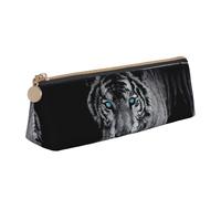 KAPPTYY Trousse à crayons à grande ouverture, légère et spacieuse avec fermeture éclair Motif tigre Blanc, blanc, Taille unique, Organiseur de sac