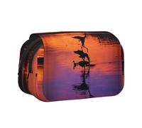 KAPPTYY Trousse à crayons avec impression canards sauvages volants pour crayons, boîte de rangement pratique pour stylos aquarelle ou marqueurs, Noir , Taille unique, Organiseur de sac