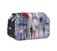KAPPTYY Trousse à crayons avec motif arbre de Paris - Tour Eiffel - Boîte de rangement pratique pour stylos aquarelle ou marqueurs, Noir , Taille unique, Organiseur de sac