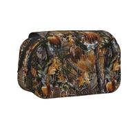 KAPPTYY Trousse à crayons avec motif cerf de chasse et élan - Boîte de rangement pratique pour stylos aquarelle ou marqueurs, Noir , Taille unique, Organiseur de sac