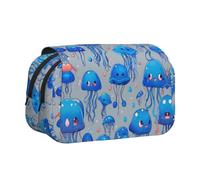 KAPPTYY Trousse à crayons colorée avec motif méduses pour crayons, boîte de rangement pratique pour stylos aquarelle ou marqueurs, Noir , Taille unique, Organiseur de sac