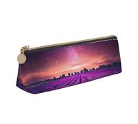 KAPPTYY Trousse à crayons Lavender Fields School à large ouverture, légère et spacieuse avec fermeture éclair, blanc, Taille unique, Organiseur de sac