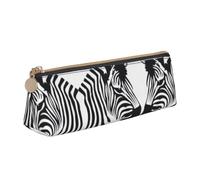 KAPPTYY Trousse à crayons Zebra à large ouverture, légère et spacieuse avec fermeture éclair, blanc, Taille unique, Organiseur de sac