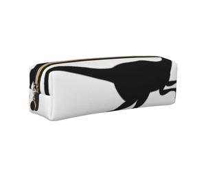 KAPPTYY Velociraptor Trousse à crayons en cuir avec fermeture éclair pour garçons et filles Motif dinosaure, doré, Taille unique, Trousse de maquillage