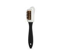 Kaps Brosse de Qualité pour Nettoyer Les Chaussures, Brosse Multifonction à 4 Côtés pour Le Nubuck et Le Daim, Poils en Laiton