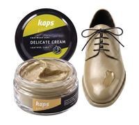 Kaps Crème Délicate - Crème De Cirage Cuir Naturel Et Synthé - Soin Chaussures Professionnel - Soin Intensif Du Cuir Et Nourrissant- Pot Verre 50ml - Plusieurs Couleurs (104 - Biscuit)