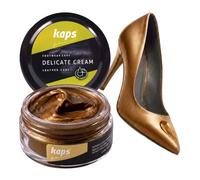 Kaps Crème Délicate - Crème De Cirage Cuir Naturel Et Synthé - Soin Chaussures Professionnel - Soin Intensif Du Cuir Et Nourrissant- Pot Verre 50ml - Plusieurs Couleurs (406 - Vieil Or)