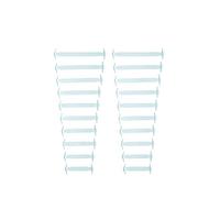 Kaps Ensemble de Lacets en Silicone Sans Cravate, Lacets Amusants en Plusieurs Couleurs, Ensemble de Lacets de 20 Pièces Pour Baskets et Baskets Pour Enfants et Adultes, Blanc
