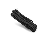 Kaps Lacets cirés épais de, lacets 100% coton naturel avec finition en cire, quatre longueurs 60 cm - 120 cm, fabriqués en Europe - (75 cm - 29 pouces - 4 à 5 paires d'oeillets / 91 - Noir)