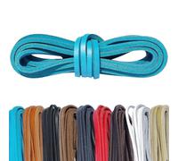 Kaps Lacets Cuir carrés 3 mm pour chaussures bateau, mocassins et bottes | 1 paire, derbies, richelieus, brogues, bottines, slippers, rechange, blister, coloris Blanc Naturel Marron Noir