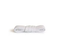 Kaps Lacets plats, lacets durables 100% coton de haute qualité, fabriqués en Europe, 1 paire, plusieurs couleurs et longueurs (120 cm - 6 à 8 paires d'oeillets / 01 - blanc)