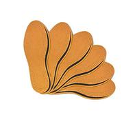 Kaps Leather Carbon Semelles de Rechange en Cuir et Charbon, Paquet de 6 Paires de Semelles en Cuir Naturel pour Homme et Femme avec Couche Inférieure en Charbon Actif (Hommes/12 UK/46 EUR)
