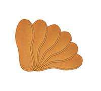 Kaps Leather Cork Semelles de Rechange en Cuir et Liège, Paquet de 6 Paires de Semelles en Cuir Naturel pour Homme et Femme avec Couche Inférieure en Liège (Hommes 43 EUR)
