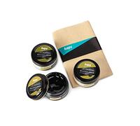 Kaps Set de Crème Délicate Blanche pour Chaussures, Blanc, Transparent et Noir, 3 x 50 ml avec Chiffon en Coton - Entretien cuir lisse et synthétique