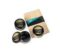Kaps Set de Crème Délicate Bleu Marine pour Chaussures, Bleu Marine, Transparent et Noir, 3 x 50 ml avec Chiffon en Coton - Entretien cuir lisse et synthétique