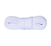 Kaps Sneakers Laces, lacets durables de qualité pour chaussures de sport, fabriqués en Europe, 1 paire, plusieurs couleurs et longueurs (120 cm - 47 inch - 7 à 9 paires d'oeillets/Blanc)