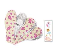 Kaps Sweet Steps, Semelles de Chaussures pour Enfants avec Tatouages Temporaires Colorés, Pack de 3 Paires, Ensemble de Remplacement Semelle Intérieure, Soutien doux et Rembourré pour Marche (Rose)