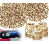 KAPSING 100 pcs Laiton Insert Fileté M3 Insert Écrous M3 * 5.7 * 4.6 Moulé Par Injection Hot Melt Moleté Écrous pour Imprimantes 3D