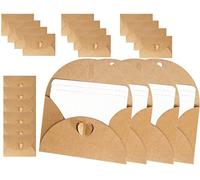 KAPSING 14 pcs Mini Enveloppes avec Blanc pour Dessiner Coeur Château Enveloppes Papier Kraft Cartes Vouchers à remplir soi-même Cartes à écrire pour Cartes Cadeaux DIY Graffiti