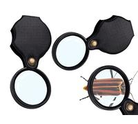 KAPSING 2 pcs. Loupe de Poche Loupe de Lecture Pliable Loupe Simple Loupe 10x Petite loupe Lecteur pour Enfants malvoyants, Aide à la Lecture pour Personnes âgées (lentille grossissante à 1000%)