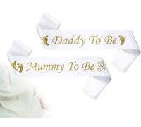 KAPSING 2 pièces écharpe de fête de Naissance, écharpe pour Baby Shower, écharpe pour Future Maman, écharpe pour Papa, bandoulière pour futurs Parents, Ensemble de Ceinture pour Baby Shower
