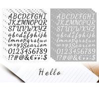 KAPSING 8 Feuilles de Lettres Autocollantes Blanches et Noires, Résistantes aux Intempéries
