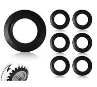 KAPSING lot de 6 Joints de rechange pour bonde d'évier, noirs, en PVC, compatibles avec les bondes de Ø 78-83 mm. Convient pour cuisines, éviers et baignoires
