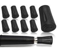 KAPSING Lot de 8 bâtons de Marche Tampon en Caoutchouc Pointe de bâton de Marche Tampon en Caoutchouc Noir Bouchon en Caoutchouc pour bâtons de Marche Compatible avec Les bâtons de Marche Nordique