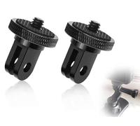 KAPSING Pack de 2 Adaptateurs de Trépied, Adaptateur en Aluminium 1/4", Adaptateur de Installation pour Mini Caméra, Compatible avec GoPro Hero et Autres Caméras d'action (Noir)
