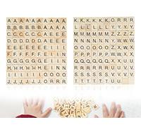 KAPSING Set de 200 lettres en bois, lettres de Scrabble, puzzle en bois de A à Z, pour enfants et jeux éducatifs