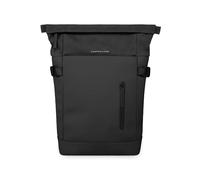 Kapten & Son Aarhus All Black sac a dos 14 L | Sac à dos noir pour homme et femme | Rolltop | compartiment pour ordinateur portable 14" | pour voyager, bagage cabine, travail, université, école