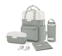 Kapten & Son Bergen Set sac à dos à langer 4 pièces compartiment ordinateur portable vert