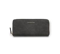 Kapten & Son Portefeuille pour Femme | Louvre Wallet All Black | Grand Portefeuille pour Femme | Portefeuille Noir avec Compartiment à Monnaie et 14 Fentes pour Cartes | 10 x 21 x 2,5 cm